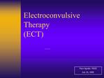 Electroconvulsive Therapy ECT