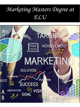 Marketing Masters Degree at ELU