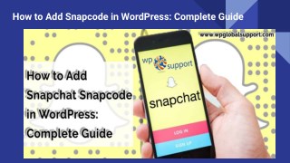 How to Add Snapchat Snapcode in WordPress: Complete Guide