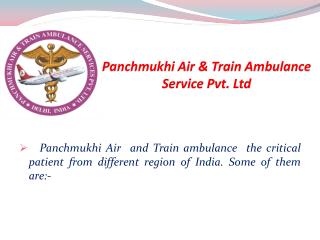 Instant medical help by Panchmukhi Air Ambulance Service in Delhi