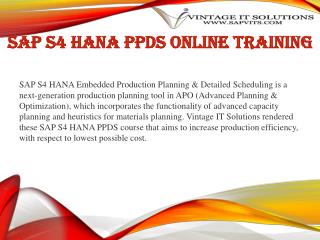 SAP PPDS PPT