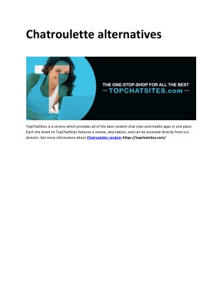 Chatroulette alternatives