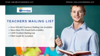 Teacher Mailing List | Education Email List | Teachers Database