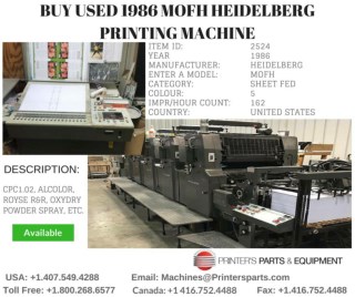 Buy Used 1986 MOFH Heidelberg Printing Machine