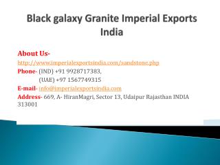 Black galaxy granite imperial exports india