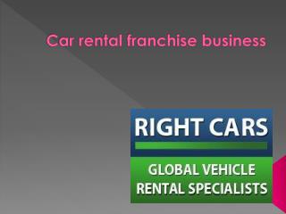 New age car rental franchise business
