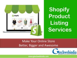 Fast and Accurate Shopify Product Listing Services