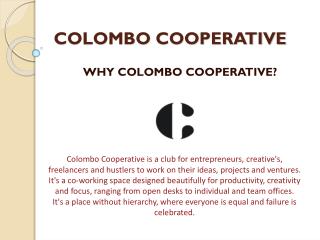 Co Operative Working Space| Startup Office Space - Colombo Cooperative