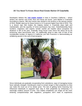 All you need to know about real estate market of coachella