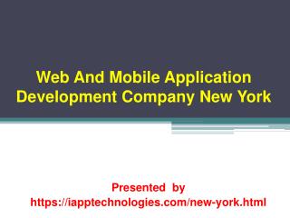 web and mobile application development