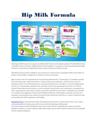 Hip Milk Formula