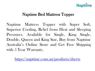 Naptime King Size Mattress Topper