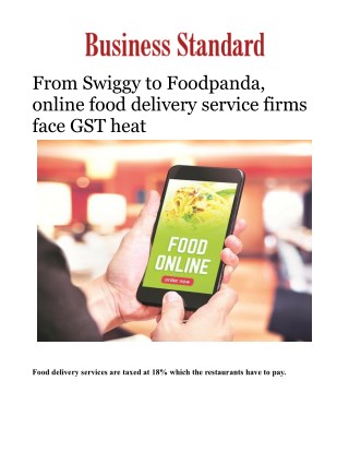 From Swiggy to Foodpanda, online food delivery service firms face GST heat