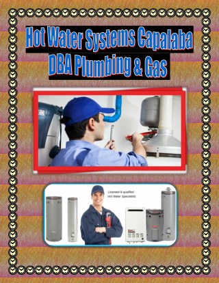 Hot Water Systems Capalaba- DBA Plumbing & Gas