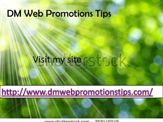 DM Web Promotions Tips