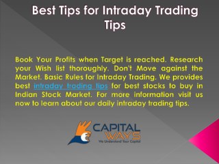 Best Tips for Intraday Trading Tips