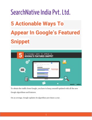 5 Actionable Ways To Appear In Googleâ€™s Featured Snippet