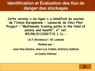 Identification et Évaluation des flux de danger des stockages