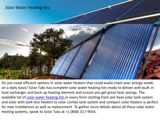Best Solar Water Heating Kits
