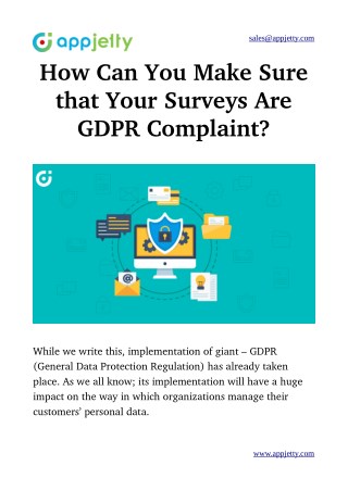 How Can You Make Sure that Your Surveys Are GDPR Complaint?