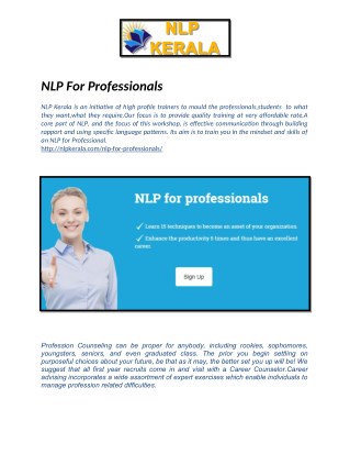 NLP For Professionals