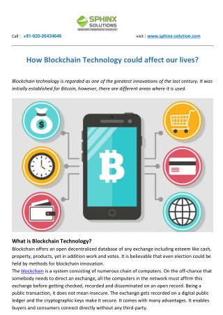 How Blockchain Technology could affect our lives?