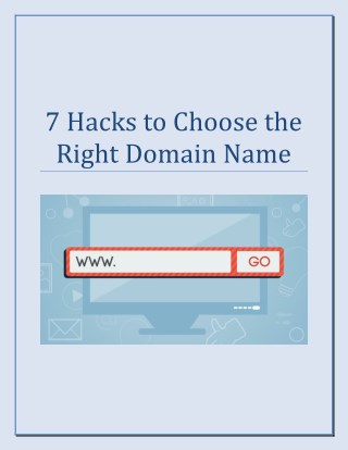 7 Hacks to Choose the Right Domain Name