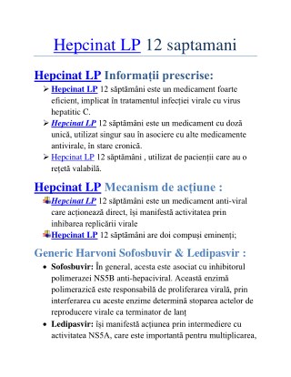 Hepcinat LP 12 saptamani.