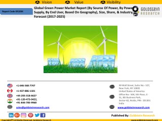 Global Green Power Market Outlook 2017-2025