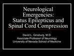 David L. Ginsburg, M.D. Associate Professor of Neurology University of Nevada School of Medicine