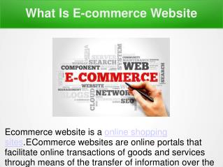 What Is Ecommerce Sites