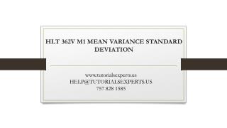 HLT 362V M1 MEAN VARIANCE STANDARD DEVIATION