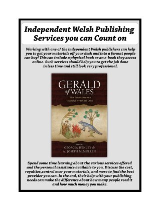Independent Welsh Publishing Services you can Count on