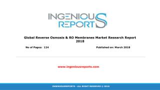 Global Reverse Osmosis (RO) Membrane Market 2018-2025 â€“ IngeniousReports