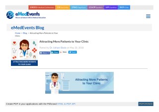 Attracting More Patients to Your Clinic | eMedEvents