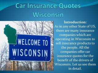 Car Insurance Quotes Wisconsin