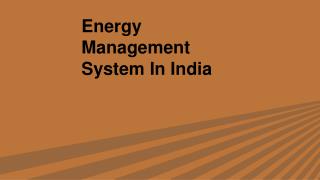 Energy Management System In India