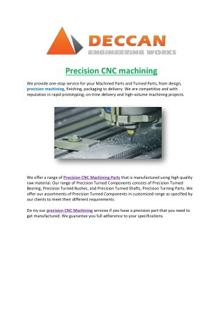 Precision CNC machining