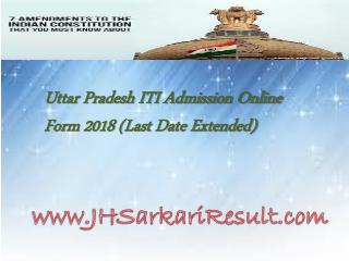 Uttar Pradesh ITI Admission Online Form 2018 (Last Date Extended)