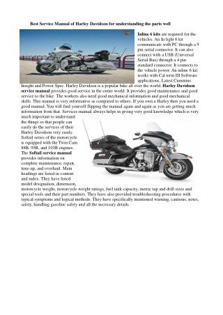 Harley Davidson Service Manual