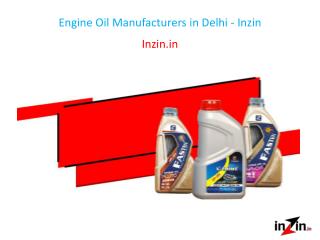 Engine Oil Manufacturers in Delhi - Inzin