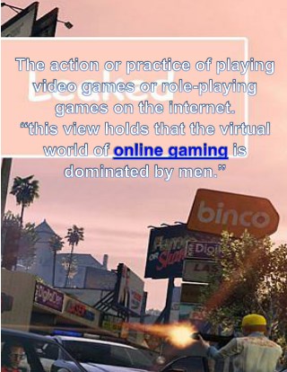 online gaming is the best source of entertainment for new generation.