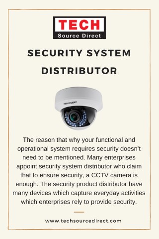 Security system distributor