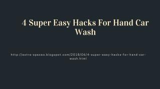 4 Super Easy Hacks For Hand Car Wash