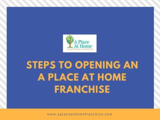 The process of Starting Franchise | A Place At Home Franchise