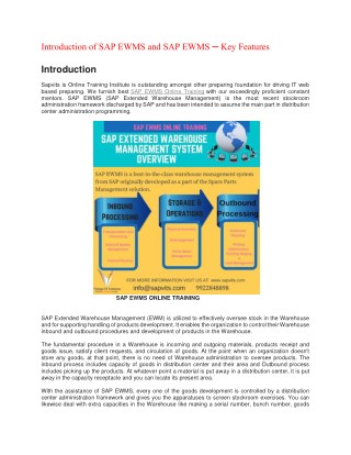 SAP EWM Material PDF