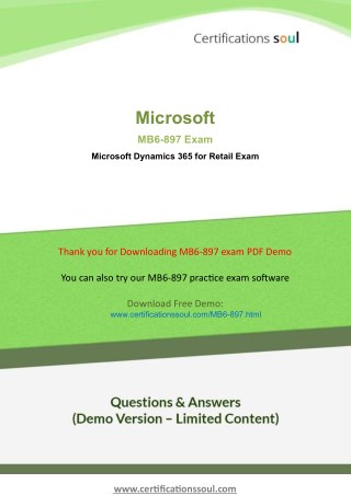 Microsoft MB6-897 Exam Questions