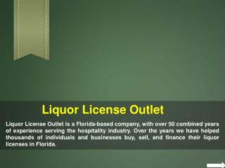 Florida Liquor License Cost