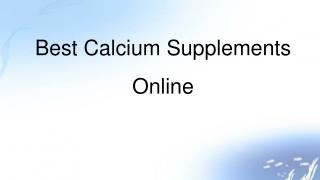 Best calcium tablets