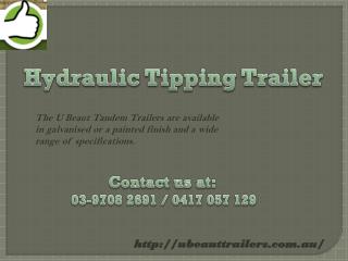 Flat Top Hydraulic Tipper Tandem with Truck gates| U Beaut Trailers